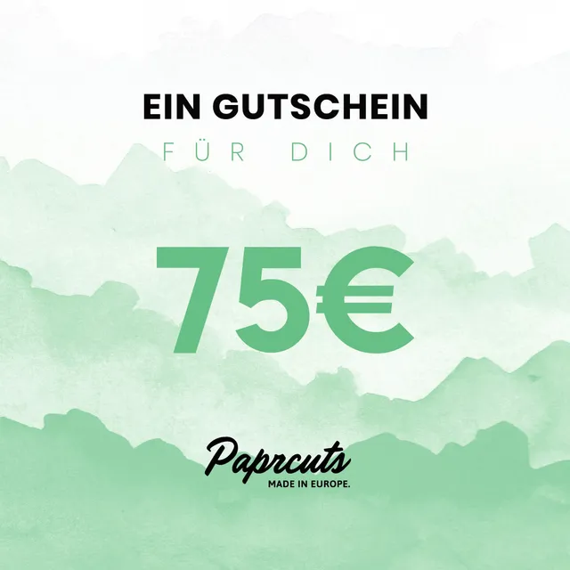 Paprcuts Classic Wallet 75€ E-Gutschein Geschenkgutschein 75 Euro