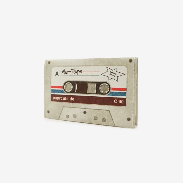 Paprcuts RFID Kartenhalter Mixtape Kartenetui beige retro vegan