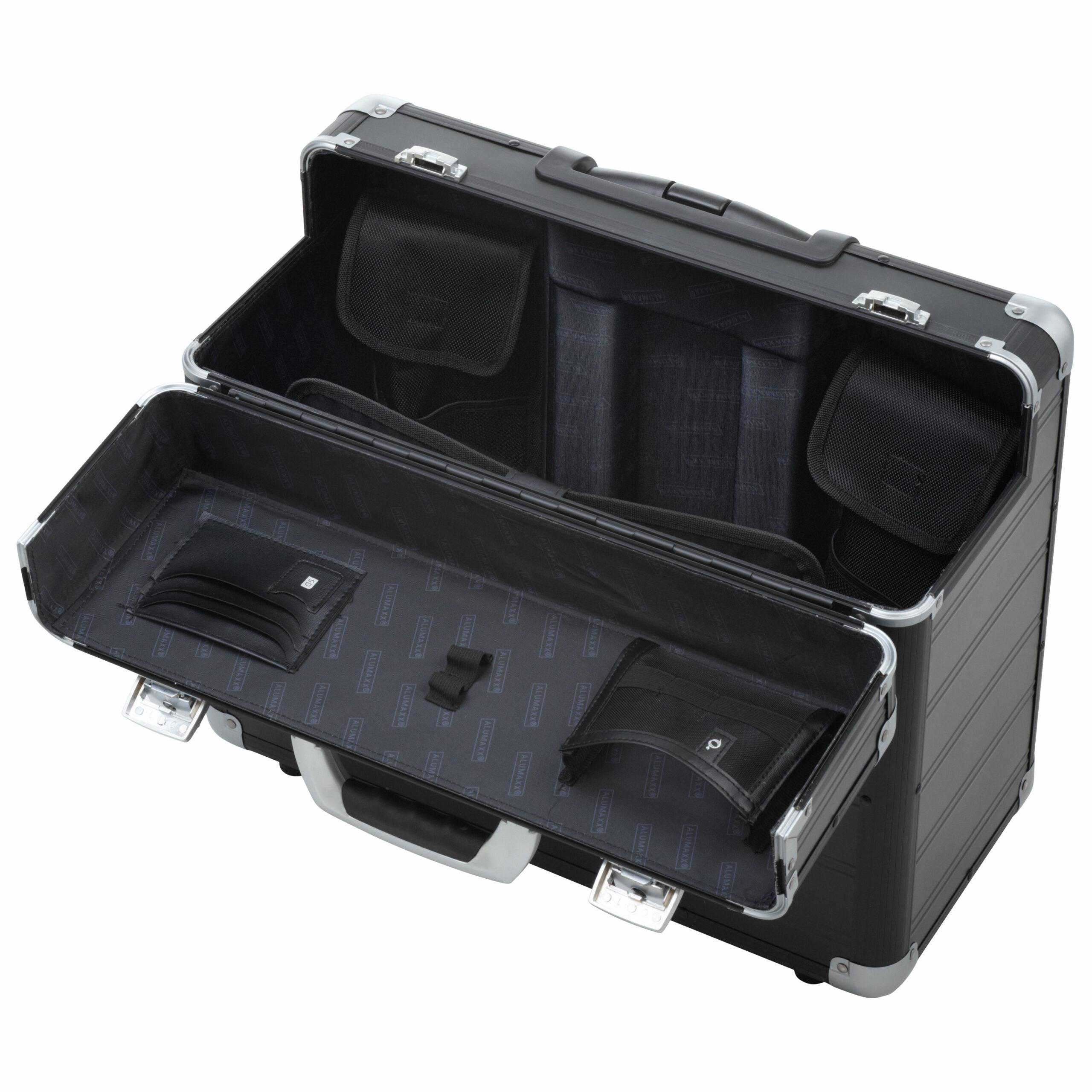 Alumaxx C-2 Pilotenkoffer Carbon Aluminium silber