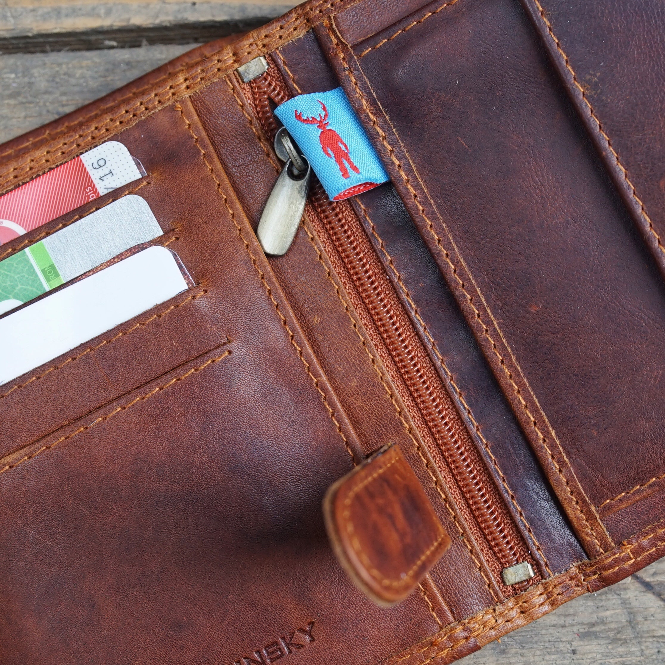Jack Kinsky Monterey 100 Herrenbörse Cognac RFID