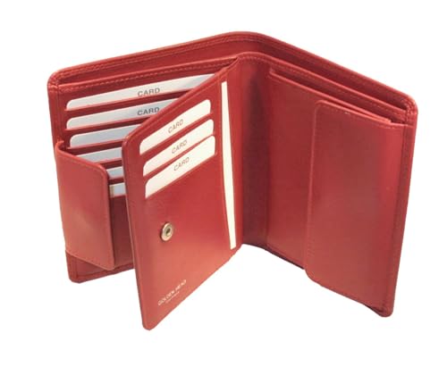 Golden Head Polo Billfold Geldbörse rot Leder Münzfach