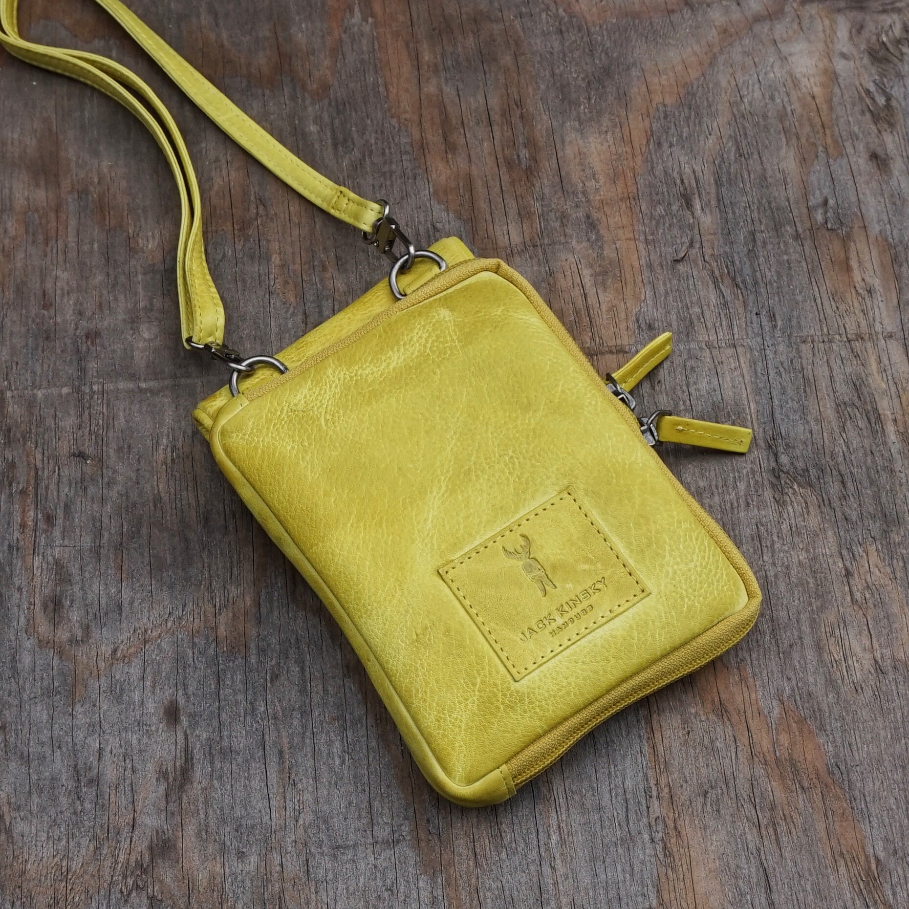 Jack Kinsky Nassau 2 Handytasche Aqua Leder