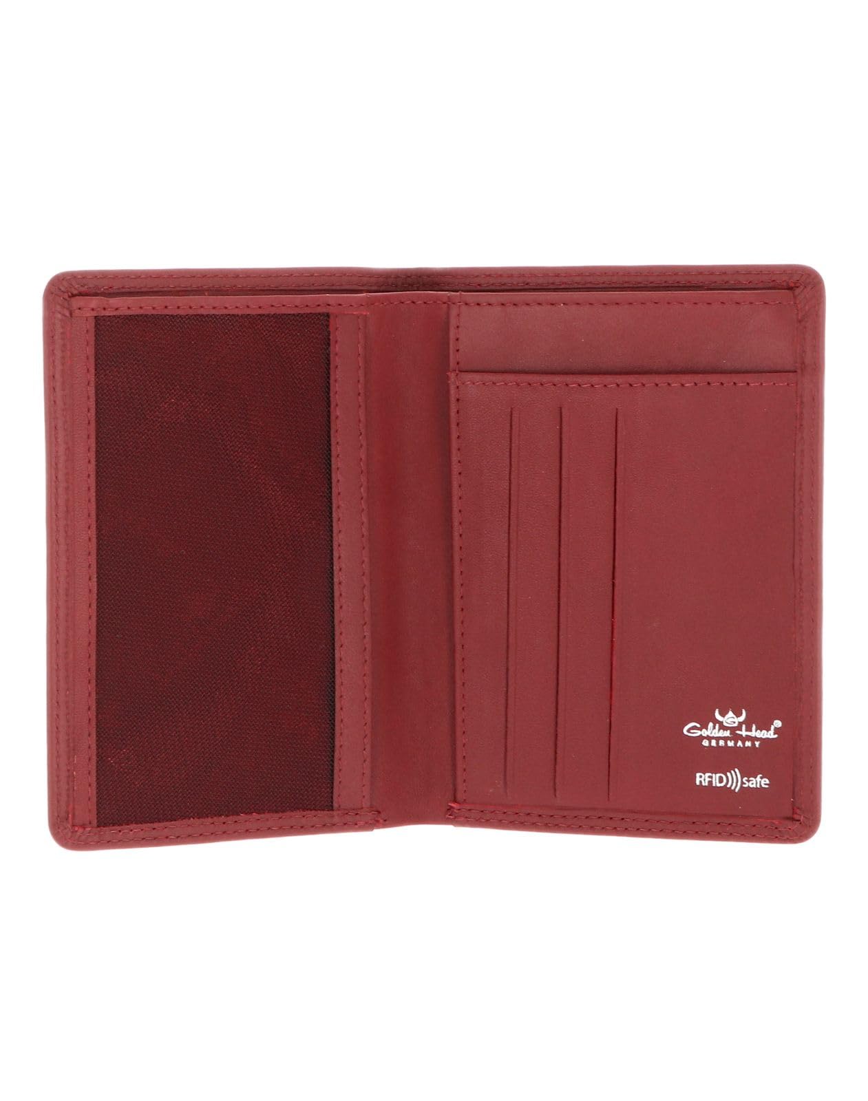 Golden Head Polo RFID Ausweisetui 4481 Rot Rindleder