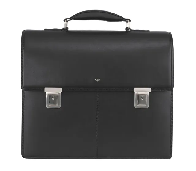 Golden Head Polo Aktentasche schwarz 42 cm 3 Fächer Leder