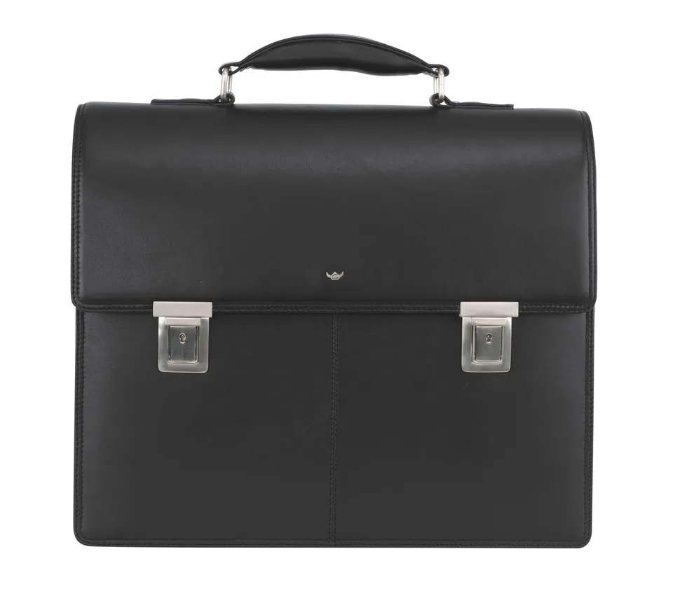 Golden Head Polo Aktentasche schwarz 42 cm 3 Fächer Leder