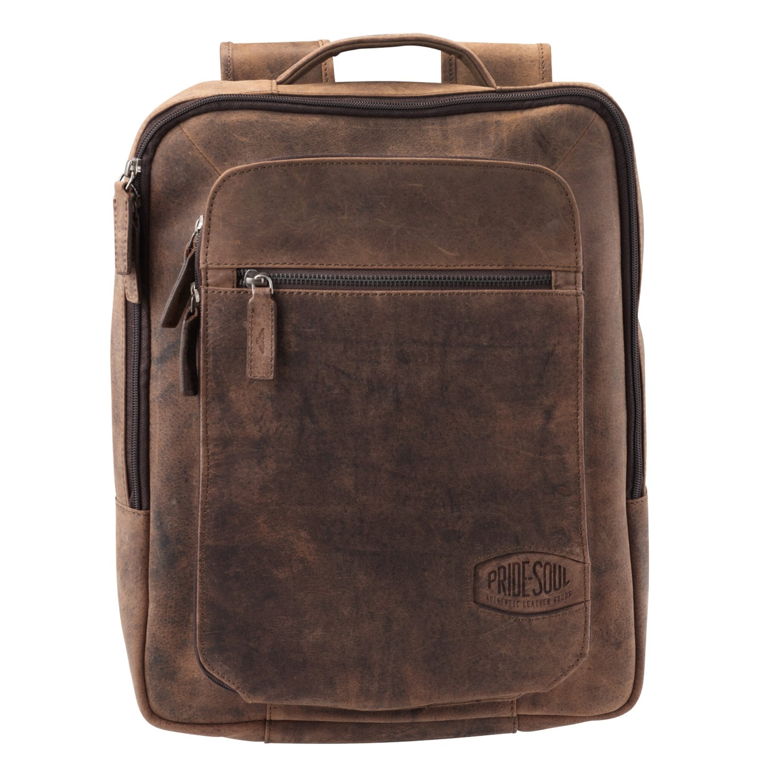 Alumaxx Jester Business Rucksack Leder braun 15,6 Zoll