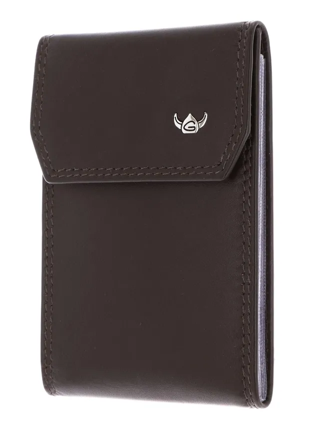 Golden Head Polo 4425 Kartenetui Dunkelbraun RFID Knopf