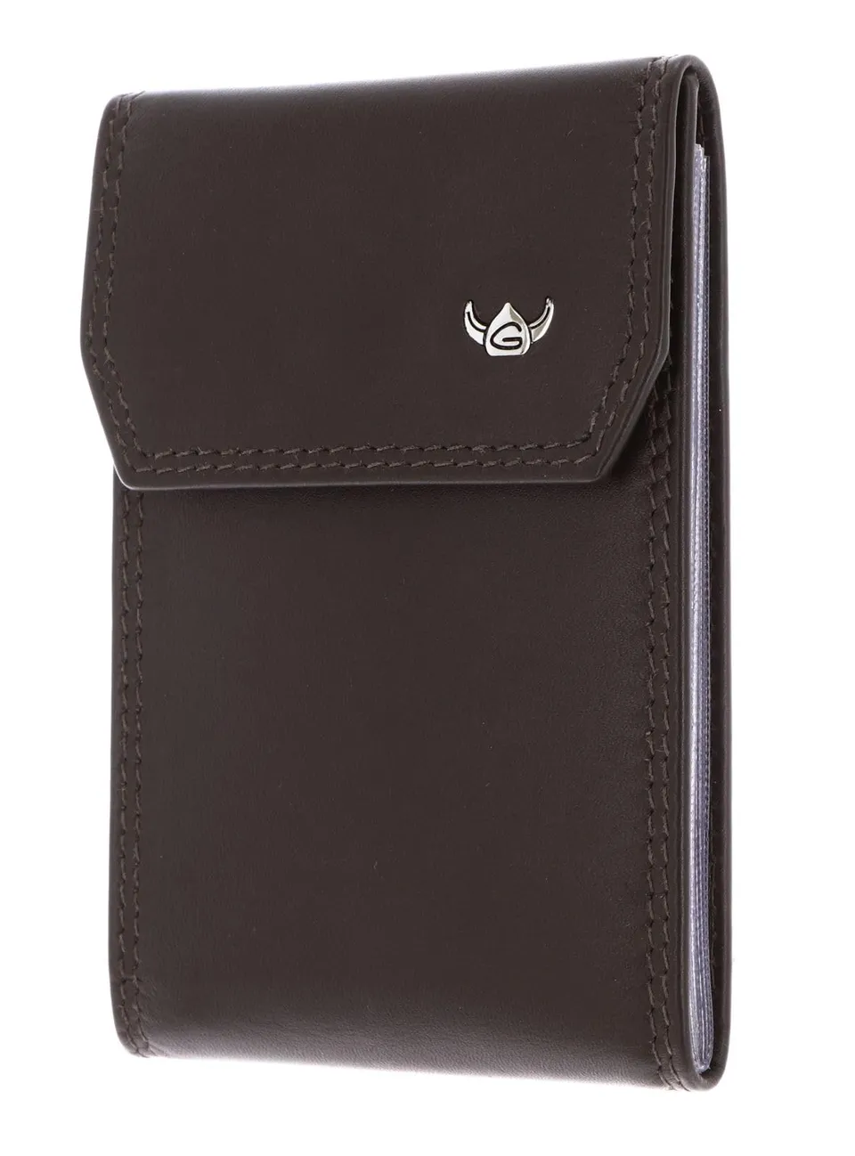 Golden Head Polo 4425 Kartenetui Dunkelbraun RFID Knopf