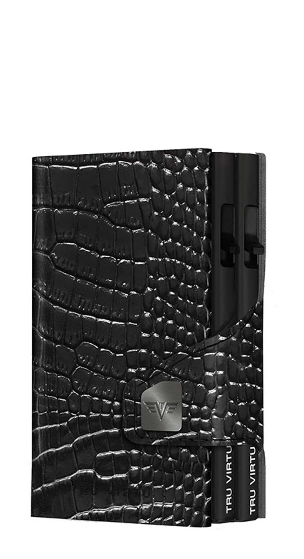 Tru Virtu Double Wallet Croco Geldbörse Black RFID