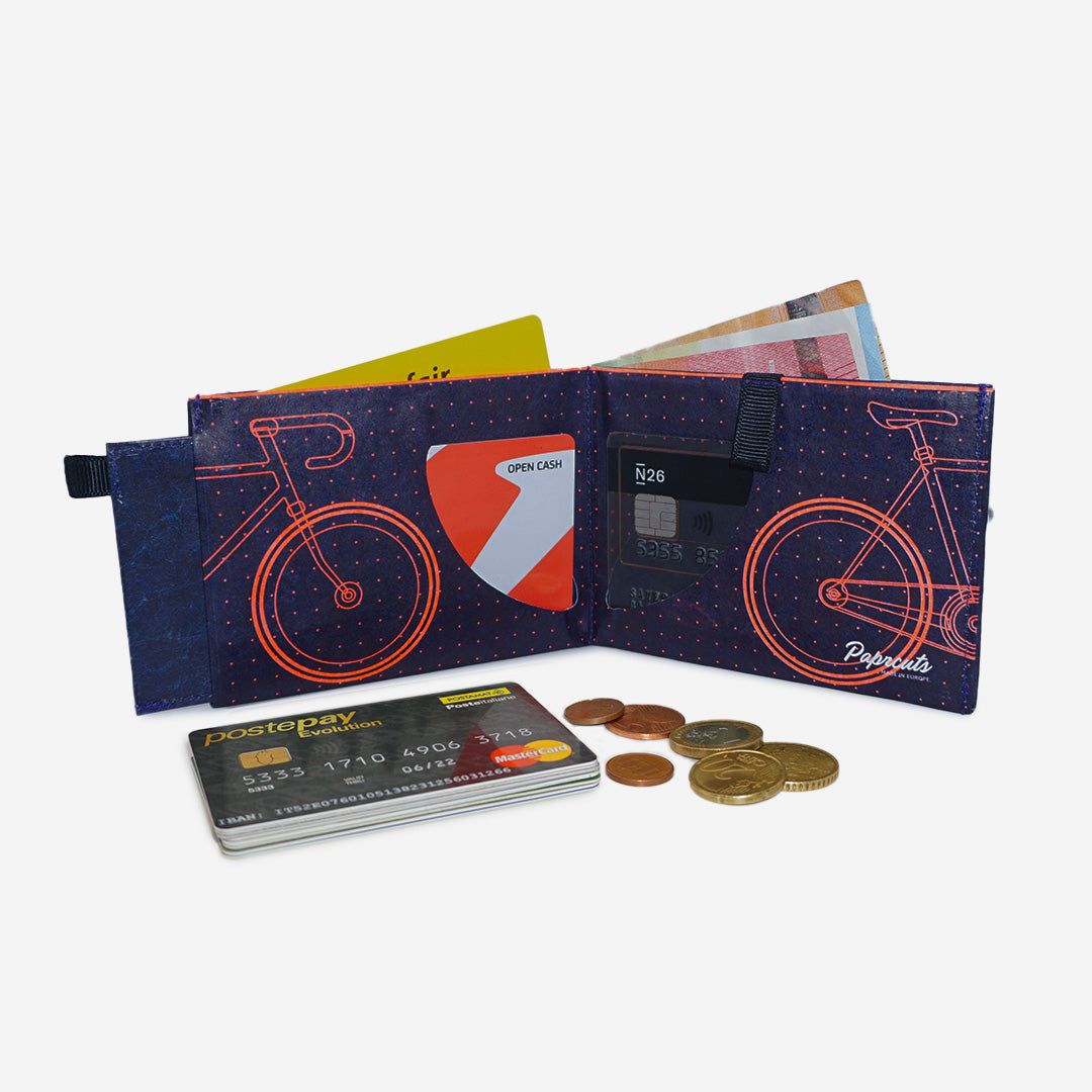 Paprcuts RFID PRO Bike Portemonnaie blau neon Tyvek RFID