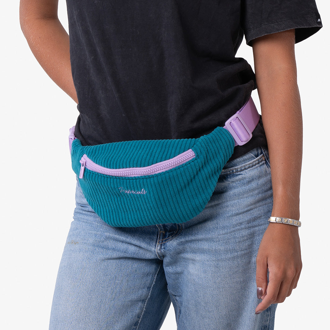 Paprcuts Capri Bauchtasche Violet Petrol Cord Vegan 33 cm