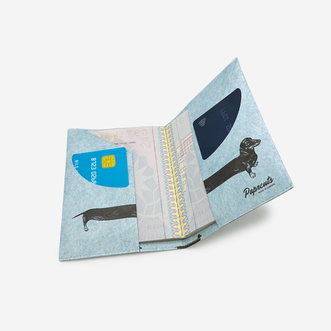 Paprcuts RFID Reisepasscover Reisepasshülle Sausage Dog Tyvek