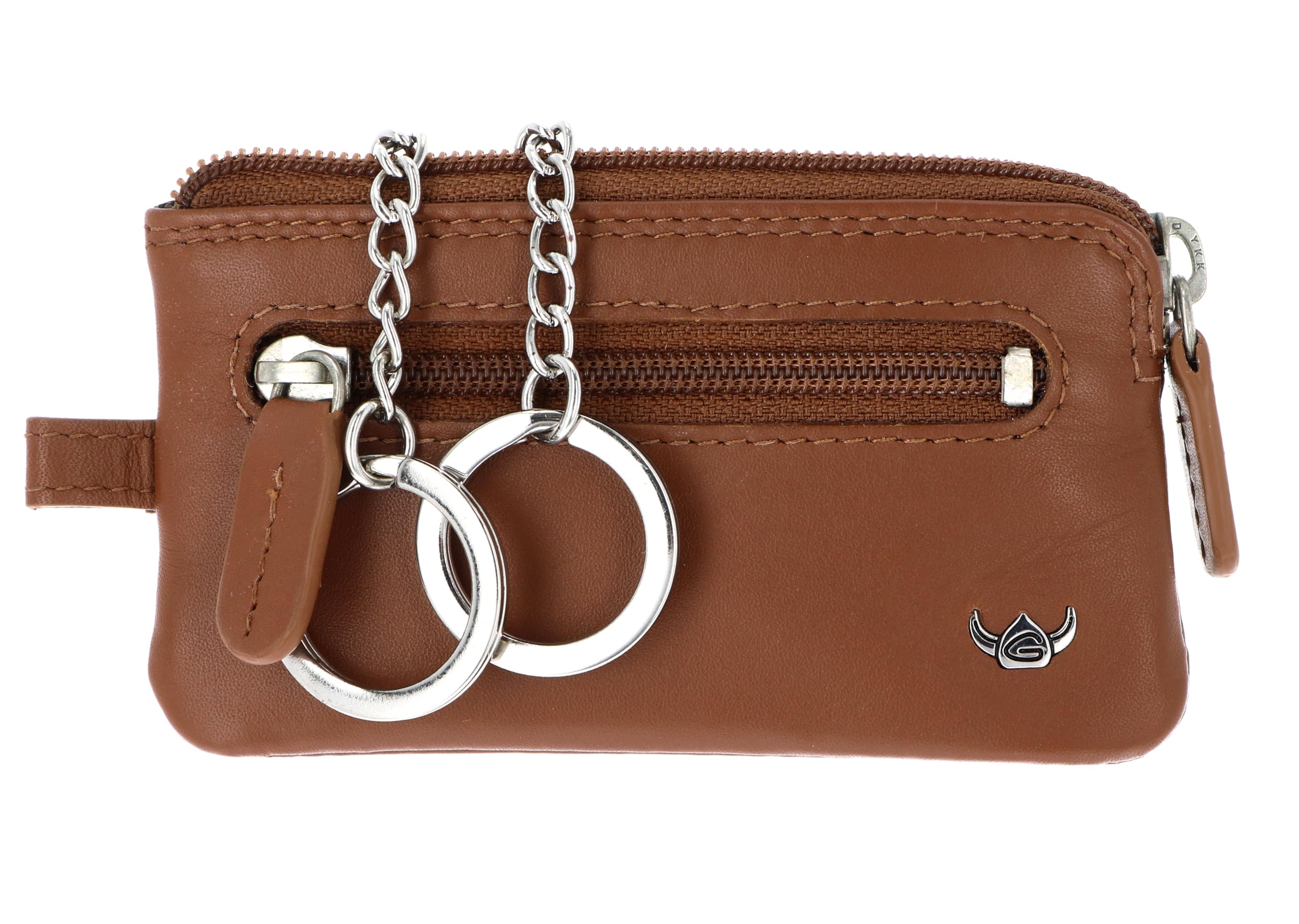 Golden Head Polo Schlüsselmäppchen Cognac Rindsleder Zipper