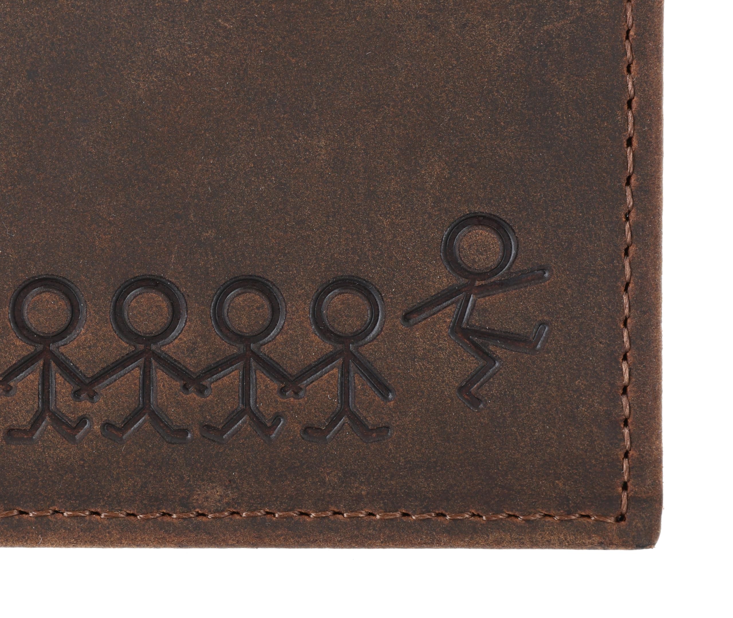 Oxmox Leather Jumping Jack 2.0 Geldbörse Dunkelbraun Vintage RFID
