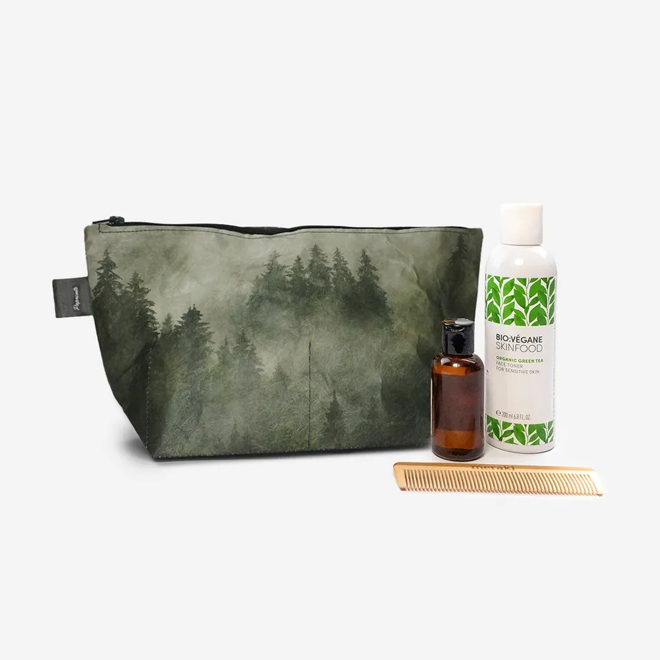 Paprcuts Foggy Morning Kulturbeutel Schwarz Tyvek vegan 26g