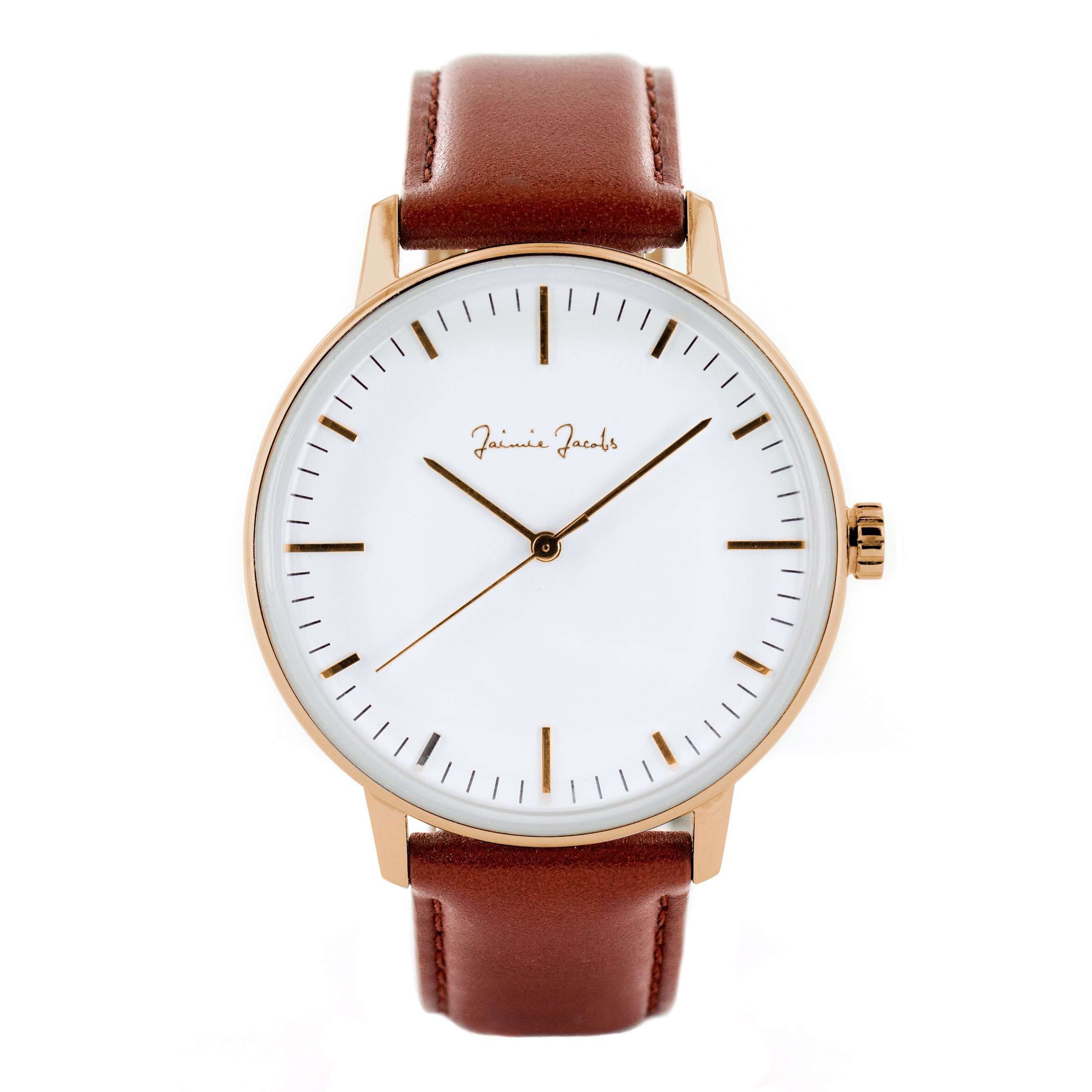 Jaimie Jacobs Watch Schwabing Sunrise Uhr Silber Lederarmband 42 mm