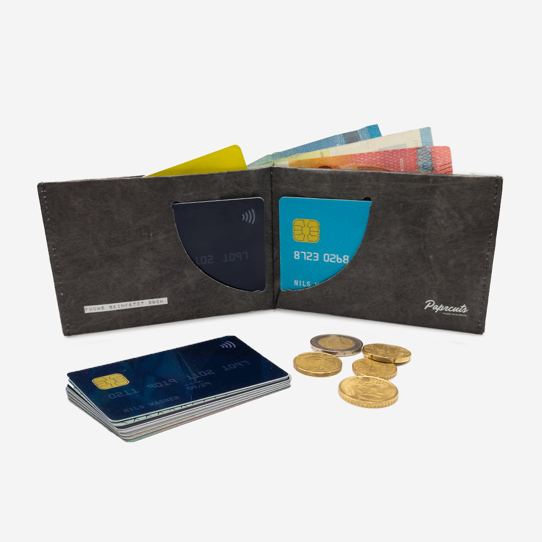 Paprcuts RFID Wallet Funky Fox Portemonnaie Dunkelgrün RFID Pro