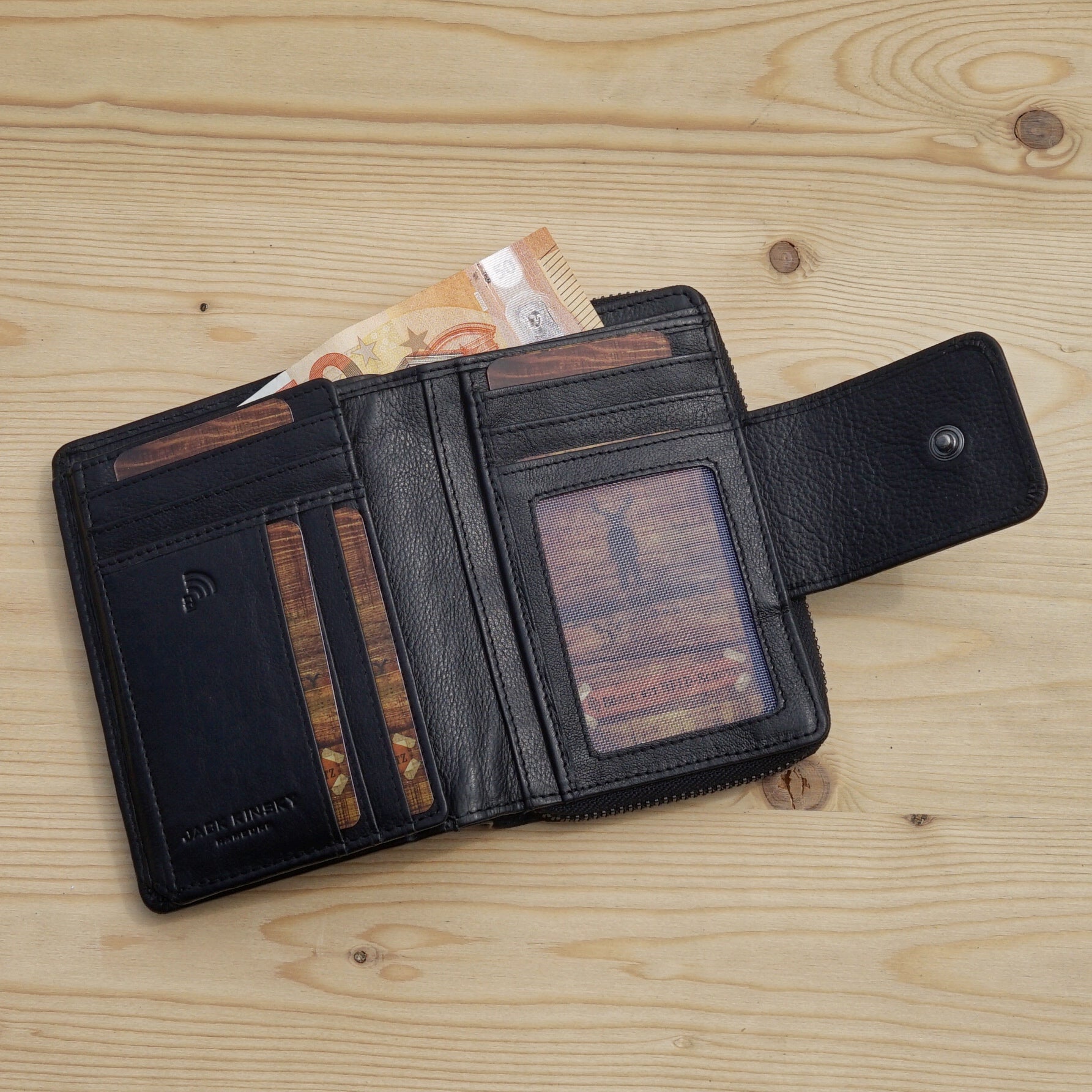 Jack Kinsky Livorno 511 Damengeldbörse Schwarz 17 Karten