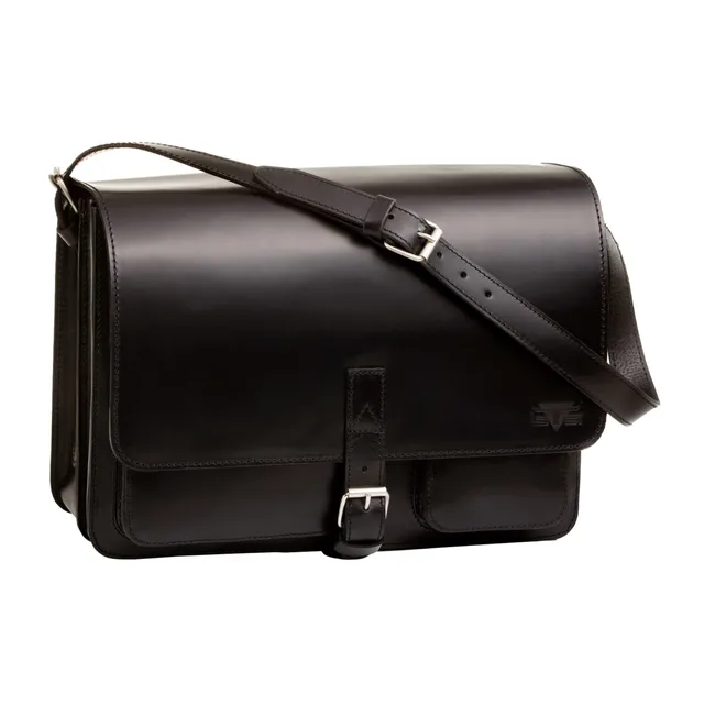 Alumaxx Scotty Schultertasche Leder schwarz verstellbar