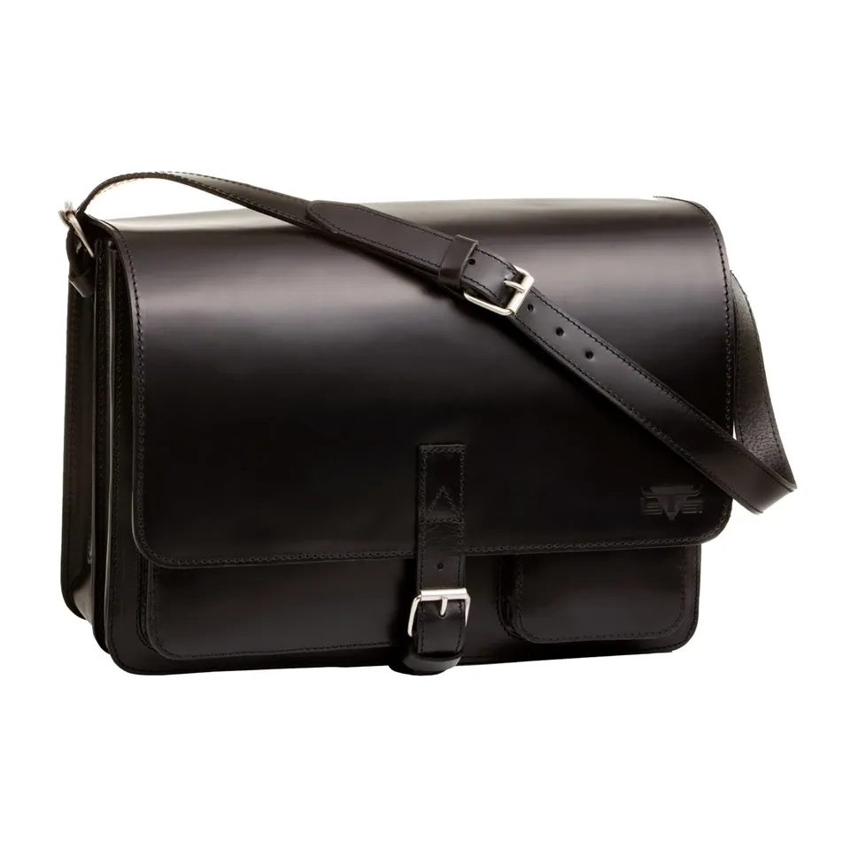 Alumaxx Scotty Schultertasche Leder schwarz verstellbar