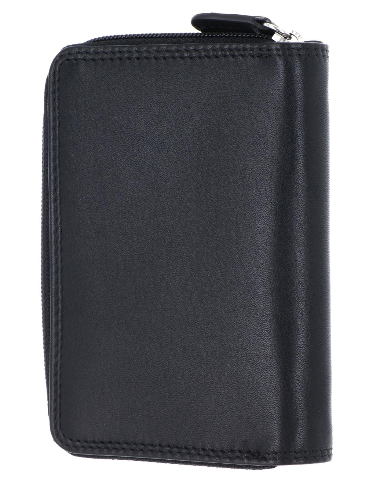Golden Head Polo 3317 Geldbörse Leder Schwarz RFID Reißverschluss