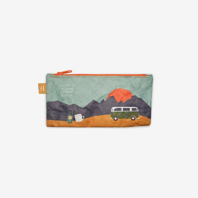 Paprcuts Federtasche Vanlife Federmäppchen orange Tyvek vegan
