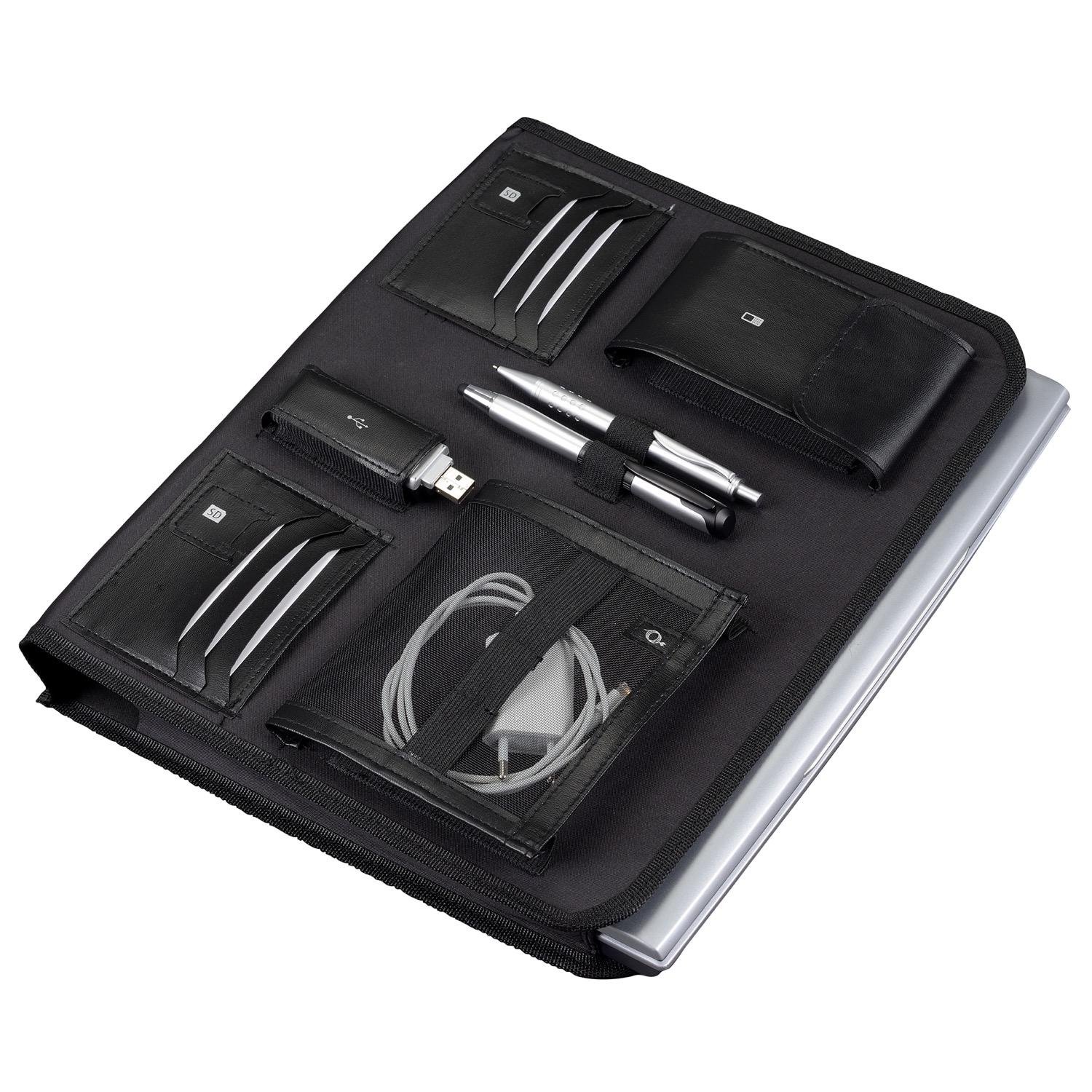 Alumaxx Venture Attaché Laptopkoffer schwarz Zweifachschloss