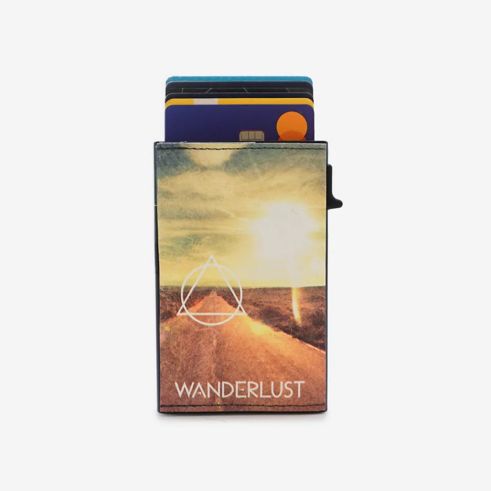 Paprcuts RFID Alu Kartenetui Wanderlust Reisepasshülle blau RFID