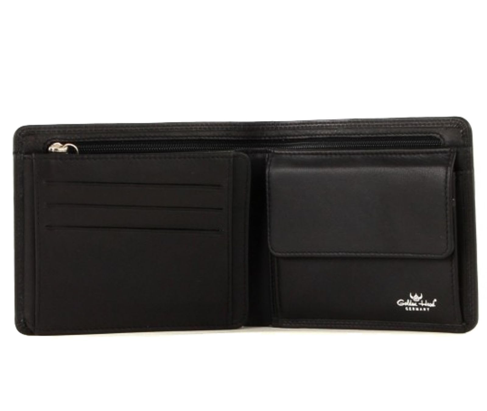 Golden Head Polo Scheintasche Geldbörse 12 cm schwarz Leder