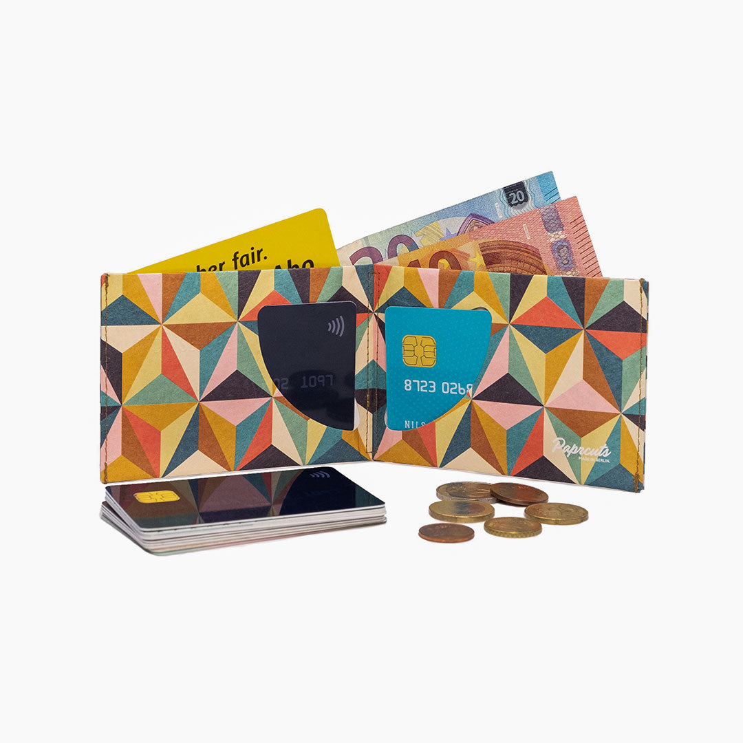 Paprcuts RFID Wallet Abstract Retro Portemonnaie bunt RFID