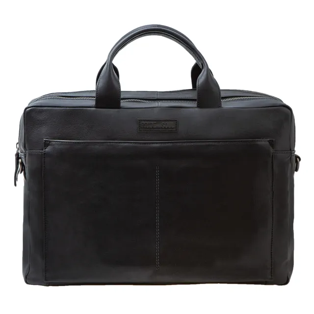 Alumaxx Umhängetaschen Businesstasche NOMAD Leder schwarz Laptop