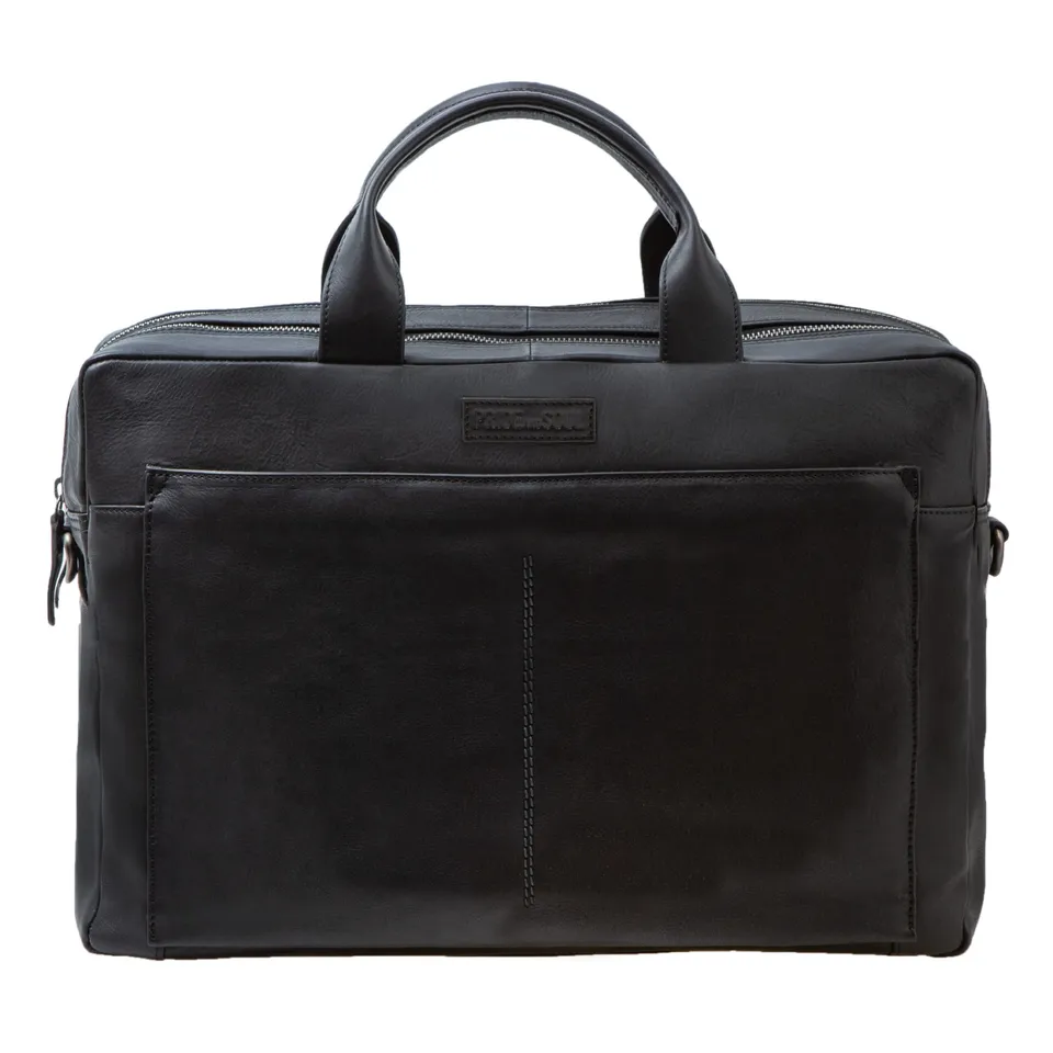Alumaxx Umhängetaschen Businesstasche NOMAD Leder schwarz Laptop