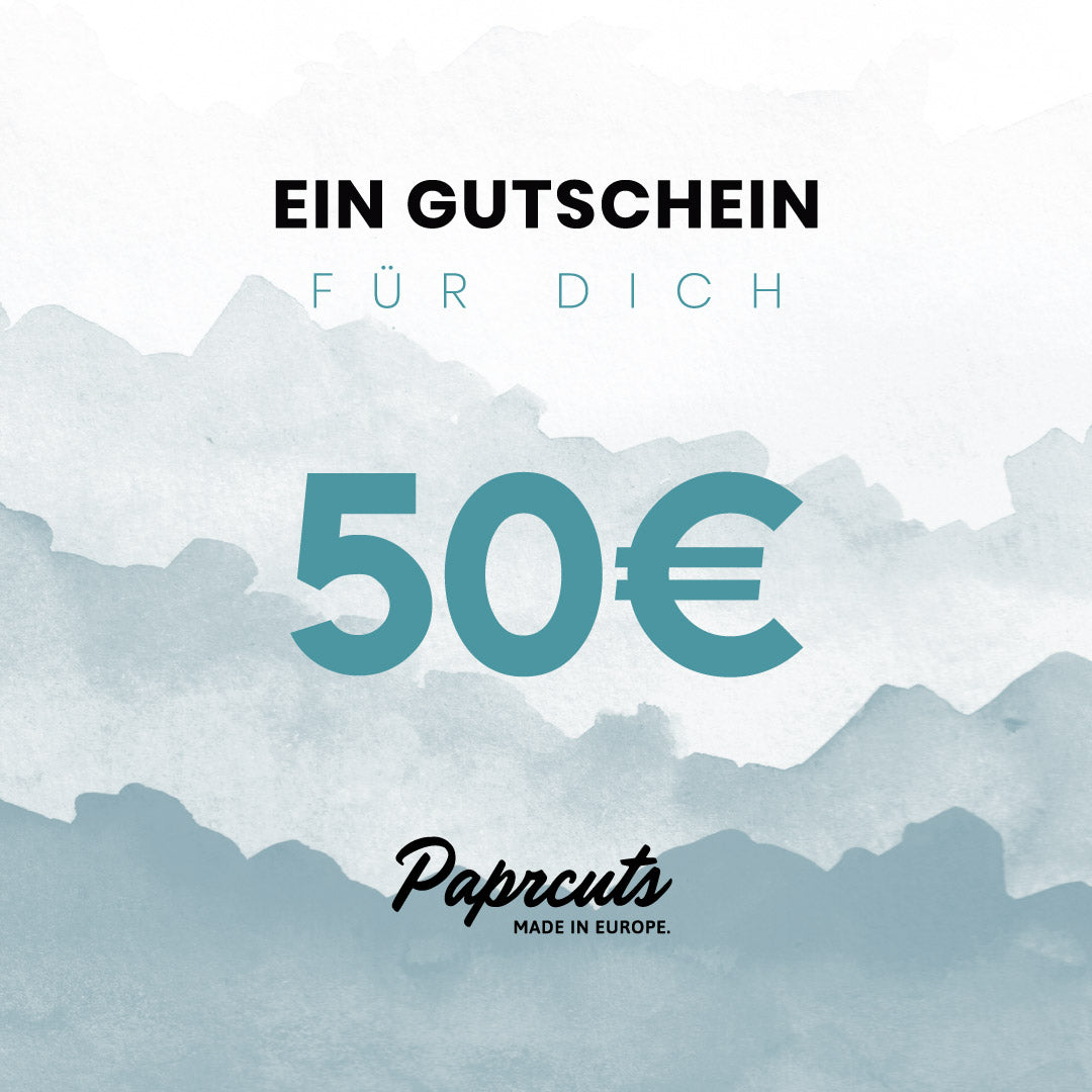 Paprcuts Classic Wallet 50€ E-Gutschein Geschenkgutschein 50 Euro