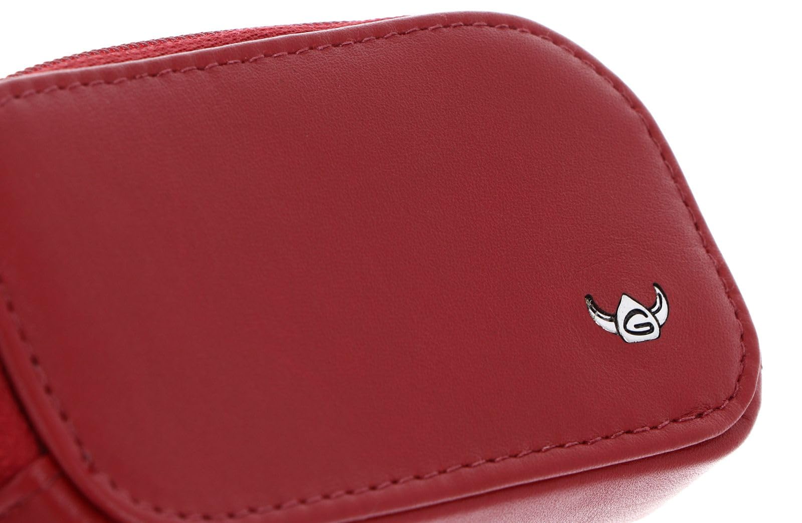 Golden Head Polo Schlüsseletui Rot Reißverschluss Leder