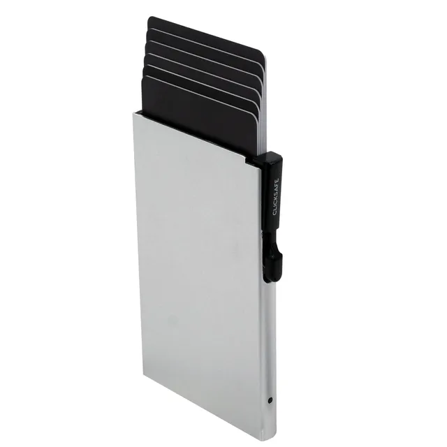 Alumaxx Clicksafe Slim Kartenetui Aluminium RFID