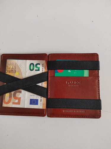 Jaimie Jacobs Flap Boy AirTag Vegan Geldbörse Schwarz Münzfach