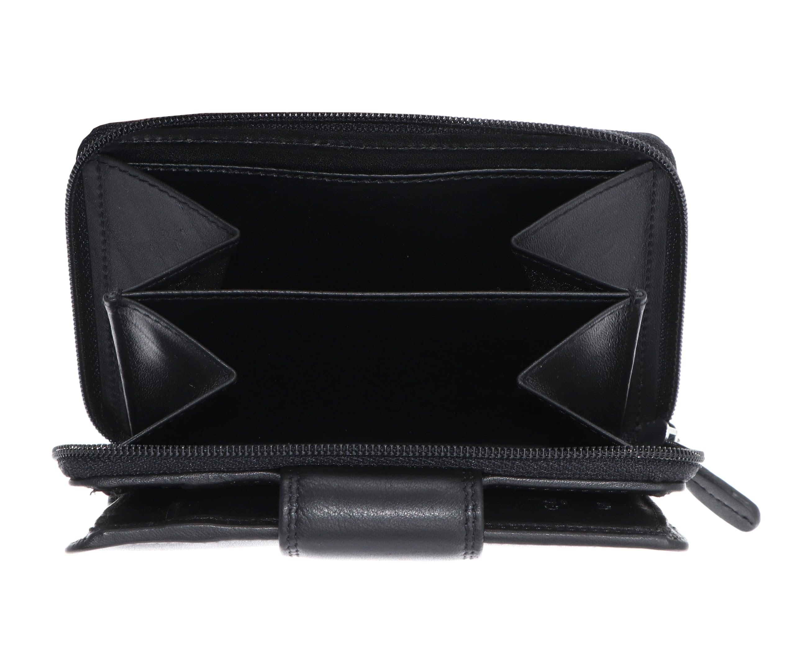 Golden Head Polo 3331 Geldbörse Schwarz RFID Rindsleder Zipper