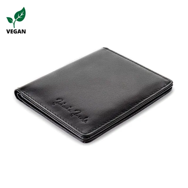 Jaimie Jacobs Slimstar Geldbörse Vegan Black RFID Münzfach