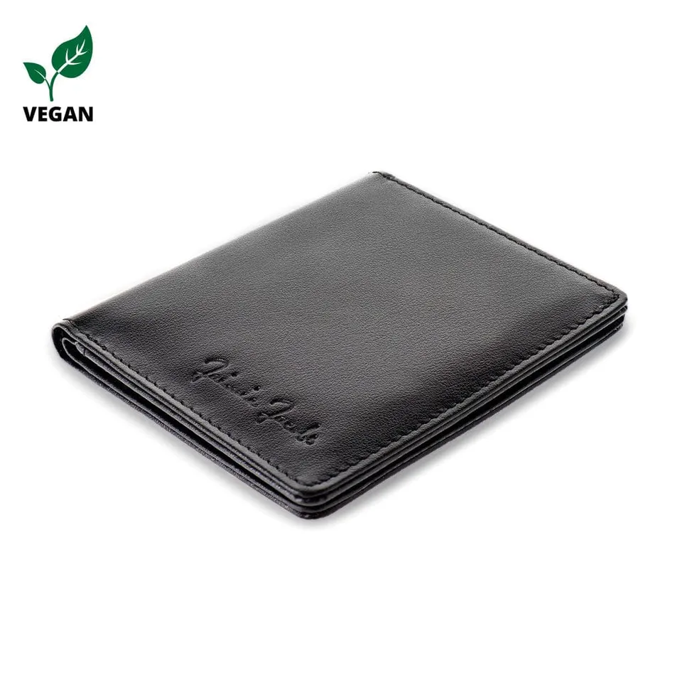 Jaimie Jacobs Slimstar Geldbörse Vegan Black RFID Münzfach