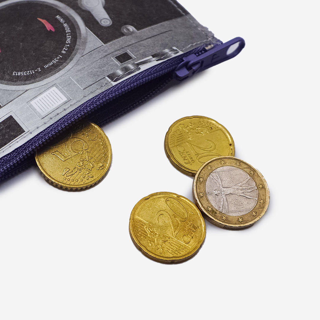 Paprcuts Münzbörse Kamera Münzbeutel RFID grau