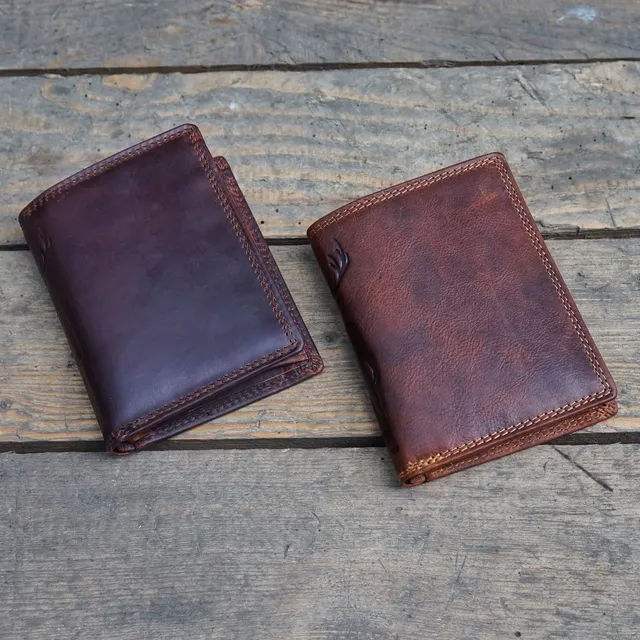 Jack Kinsky Monterey 102 Herrenbörse Cognac Rindleder