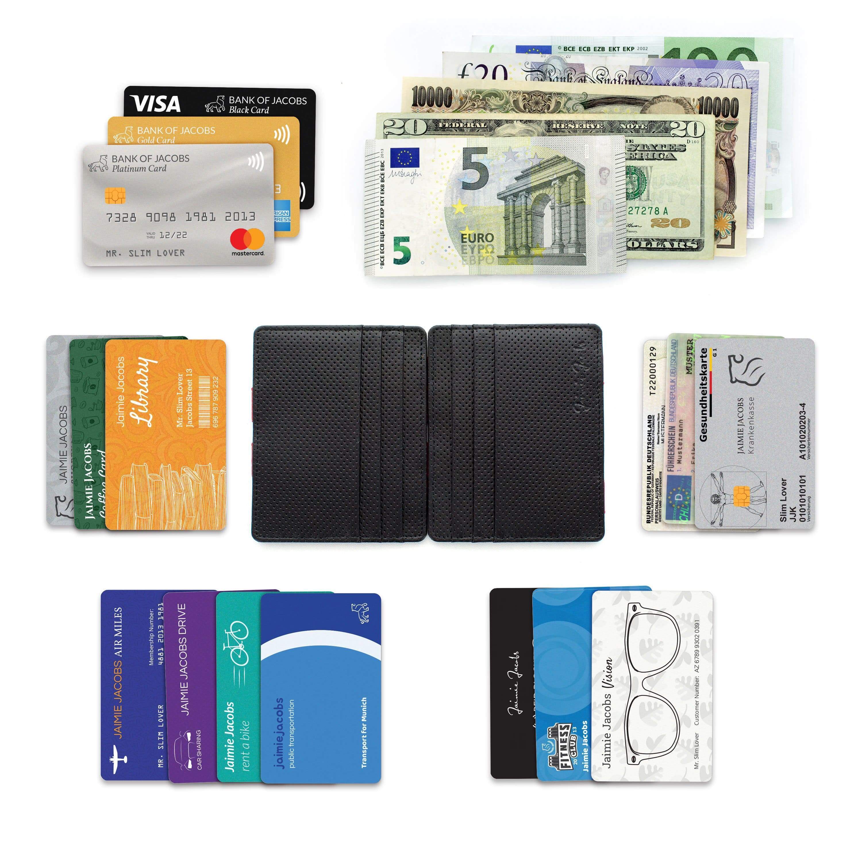 Jaimie Jacobs Flap Boy Slim Magic Wallet Perforiert RFID