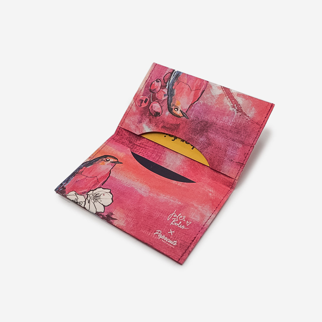 Paprcuts RFID Kartenhalter Curious Redbreast Kartenetui rosa