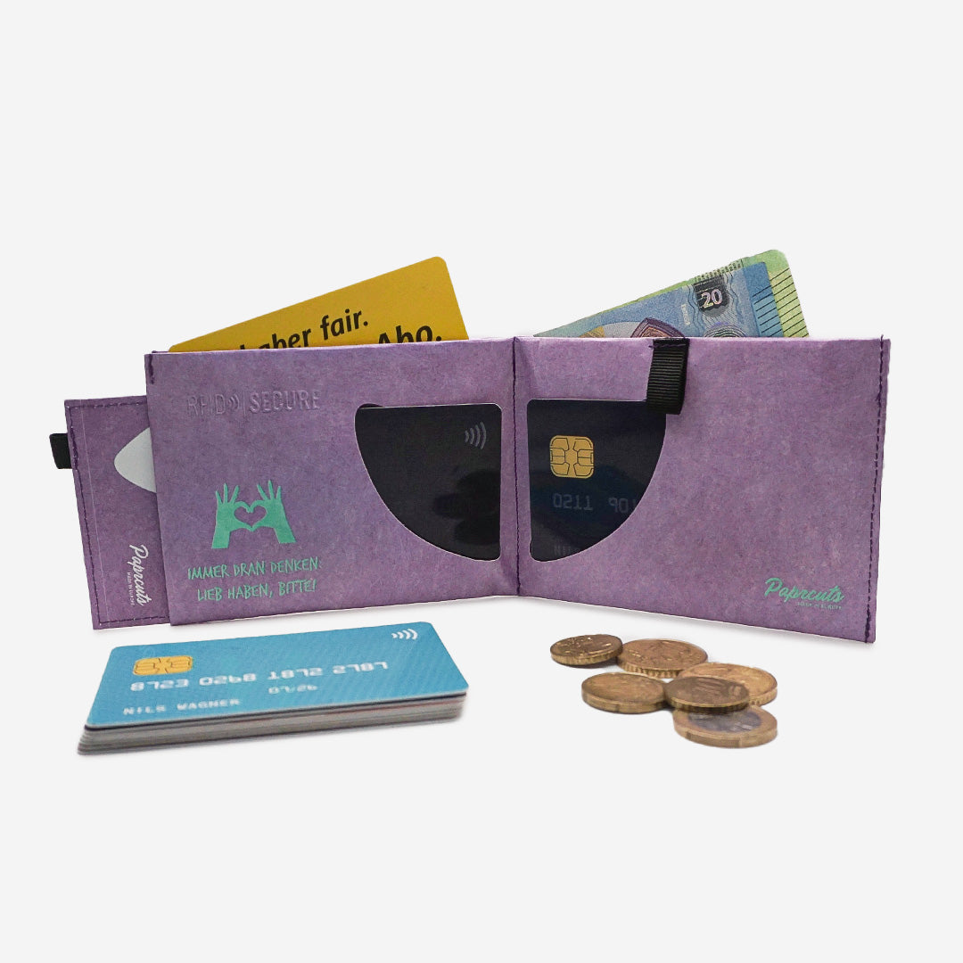 Paprcuts RFID PRO Wallet Liebe & So Portemonnaie lila RFID