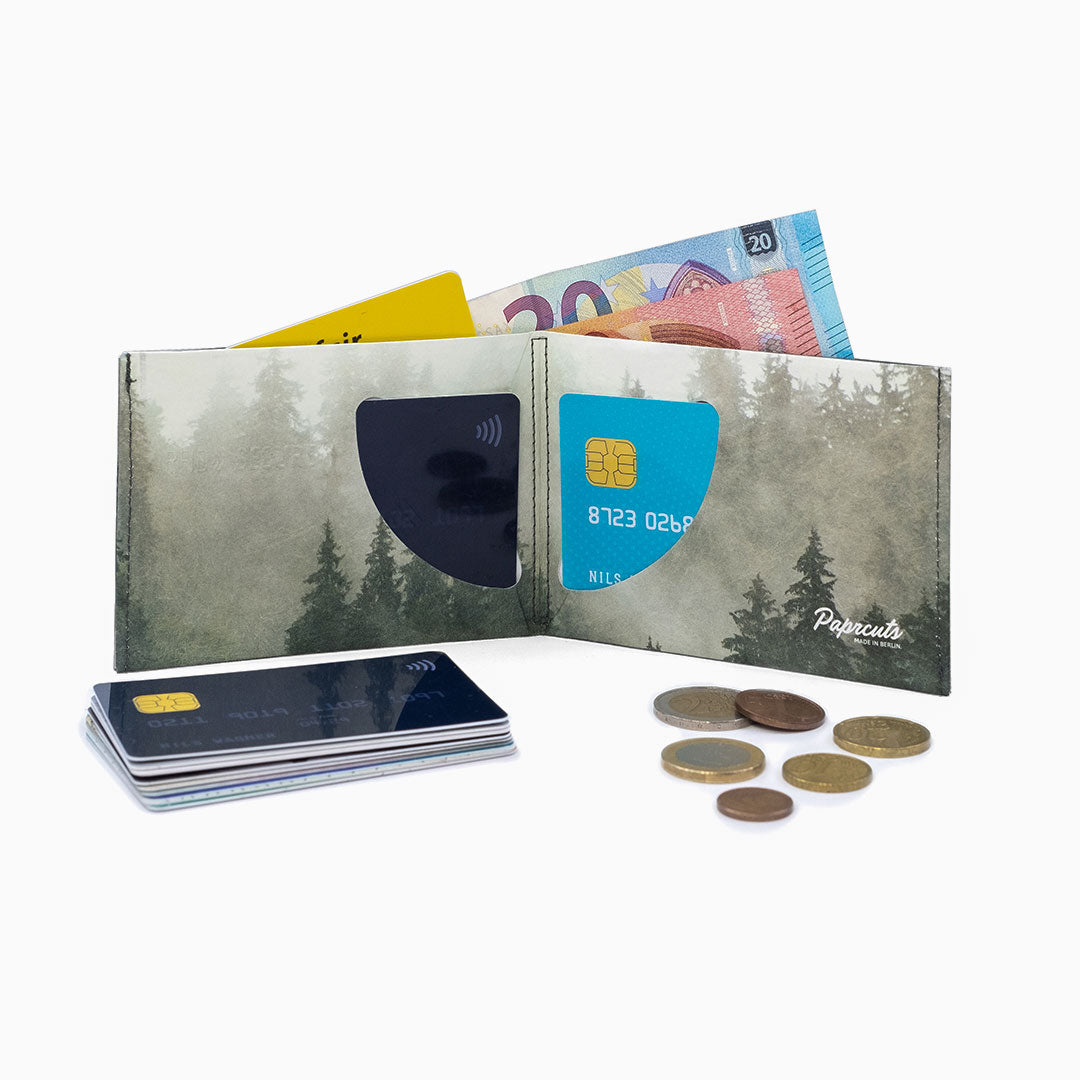 Paprcuts RFID Wallet Foggy Morning Portemonnaie grau grün