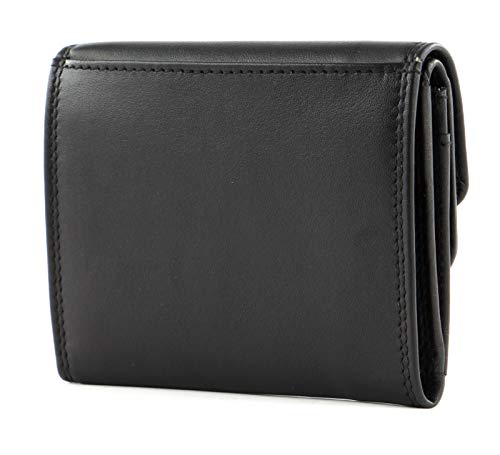 Golden Head Polo Überschlagbörse 10 cm Schwarz Rindleder