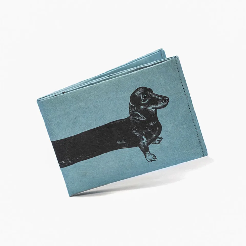 Paprcuts RFID Wallet Sausage Dog Portemonnaie Blau Dackel RFID