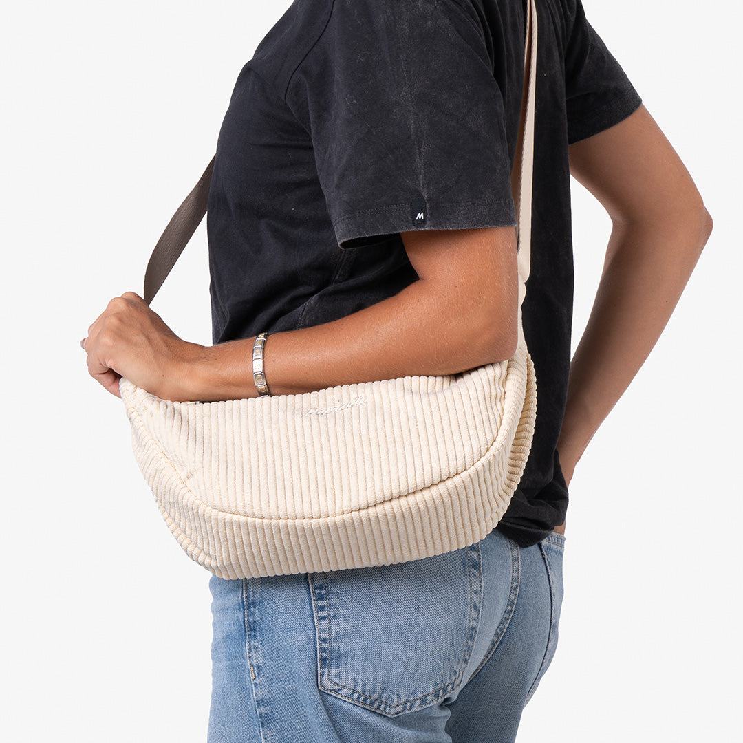 Paprcuts Valencia Roundbag Cord Off-White vegan