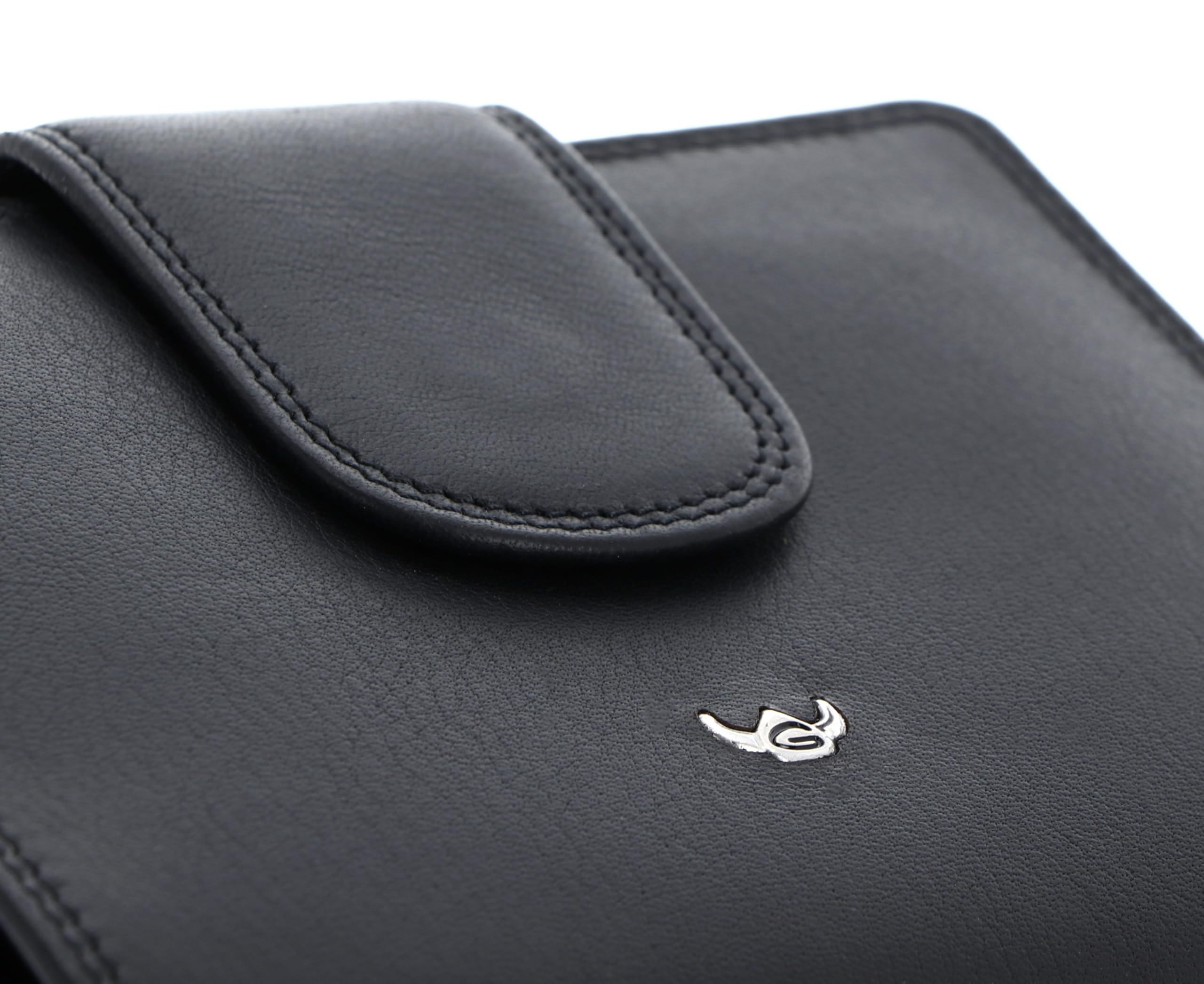 Golden Head Polo 3331 Geldbörse Schwarz RFID Rindsleder Zipper