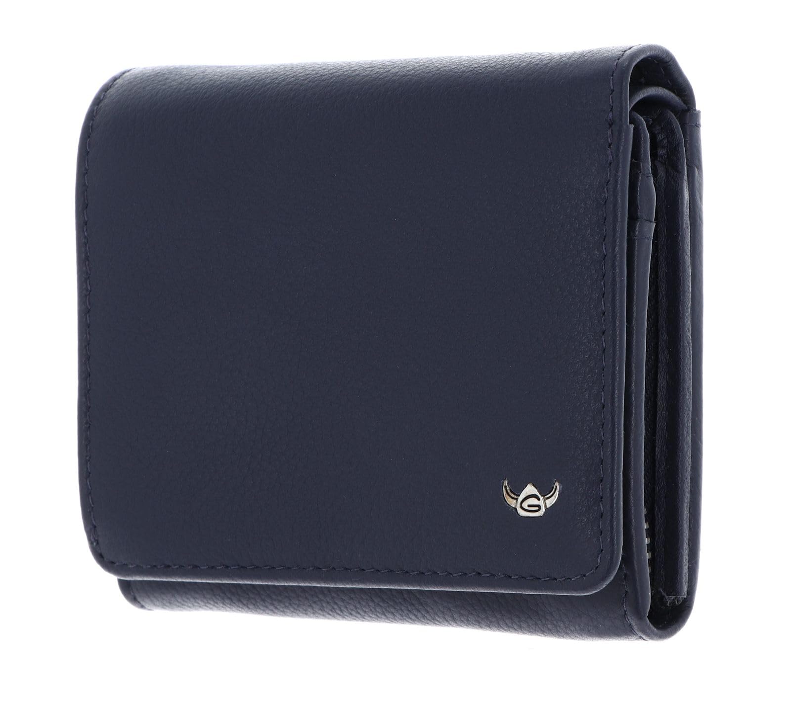 Golden Head Madrid Geldbörse Rindsleder Blau RFID 10 cm